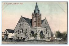 c1910's ME Church Scene Street Horse Carriage McCook Nebraska NE Postcard picture