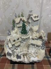 Holiday Living Christmas Tabletop Decoration LED w/ Moving Tree Village #0351502 picture