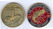 NAVY USS NAUTILUS SSN-571  SUBMARINE FIRST AND FINEST MILITARY CHALLENGE COIN picture