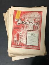 Vtg WATCHTOWER JEHOVAH'S WITNESSES Magazine Newspaper lot of 17 - 1944 picture