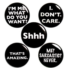 Sarcastic Pin Buttons For Backpacks Jackets Lapel Pin 5 Pack Teen Gift 1