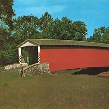Postcard PA Amish Country 1977 Greeting Covered Bridges Kissing picture