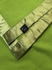 Fieldcrest Touch of Class 100% Virgin Acrylic Blanket Satin Binding GREEN picture