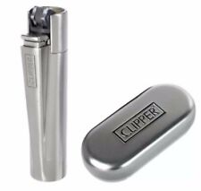 1 x Clipper Silver Full Size Refillable Metal Lighter Brushed Or Shiny picture