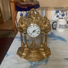 VINTAGE German Quartz Antique Gold Brass Clock Jmperial DORATO OB 73 picture