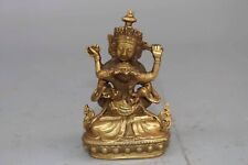 Chinese Antique Old copper handmade Happy Sexual love Buddha picture