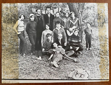 Handsome Guy with Guitar, Boys and Girls on the Nature, Rest Vintage photo picture