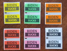 BIDEN SUCKS Color Stickers - Lot of 50 - Joe Biden Donald Trump Bulk Pack Lot picture
