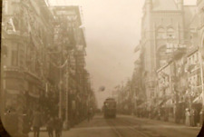 1890s New Orleans Downtown Stores & Trolley Glass slide Magic lantern format picture