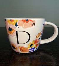 OPAL HOUSE Stoneware Floral Mug Initial Letter 