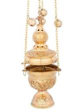 Quality Brass Greek Russian Orthodox Christian Church Liturgical Thurible Censer picture