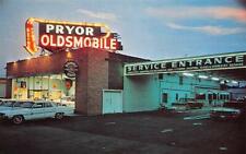 PRYOR OLDSMOBILE CO. Memphis, TN Car Dealership Neon c1960s Vintage Postcard picture