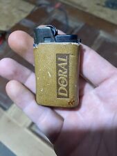 Vintage Doral Djeep Leather Clad Lighter France Untested picture