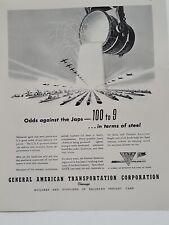1943 General American Transportation Corporation Fortune WW2 Print Ad Steel picture