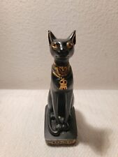 Vintage VERONESE DESIGN Black Egyptian Bastet Cat FIGURINE Summet Collection Usa picture