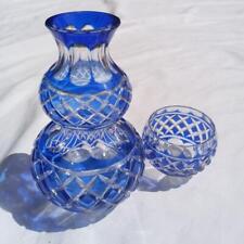 Kamei Glass Kiriko Carved Tokkuri (4.9x2.95