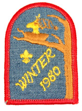 Vintage Generic 1980 Winter Patch Boy Scouts BSA picture