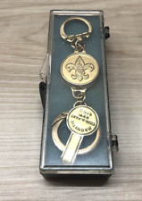 Vintage BOY SCOUTS Magnetic Com-A-Part Key Fob / Keychain ~ New In Case picture