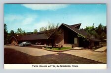 Gatlinburg TN-Tennessee, Twin Island Motel, Advertise, Vintage c1958 Postcard picture