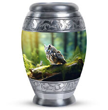 Unique Urns Litter Owl Sitting Wood (10 Inch) Large Urn picture
