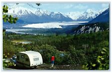 c1950's Matanuska Glacier View In Chugach Mountains Alaska AK Unposted Postcard picture