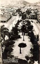 ECUADOR RPPC REAL PHOTO POSTCARD: VIEW OF PASEO MONTALVO GUAYAQUIL picture
