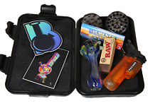 Tobacco Smoking Travel Kit Glass Pipe Assorted Colors Smoking Accessories + Case picture