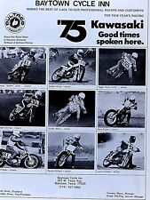 1975 Kawasaki VTG Baytown Cycle Inn Houston National Bultaco Original Print Ad picture
