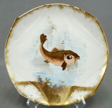 Martial Redon Limoges Hand Painted Gold Fish 8 3/4 Inch Plate Circa 1882-1896 F picture