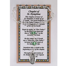 St. Dymphna Chaplet with a Laminated Prayer Card plus Two Free Holy Cards picture