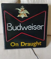 VTG  BUDWEISER- KING OF BEERS FAUX NEON BEER SIGN BAR ADVERTISING DECOR  picture