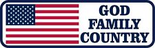 10in x 3in Patriotic God Family Country Vinyl Sticker Car Vehicle Bumper Decal picture