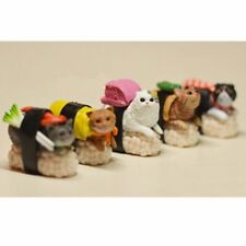Hot 5pcs Kitan Club Capsule Sushi Neko Cat Meow Mini Figure Kitty Collection Set picture