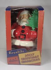 Vintage Royalite Santa Claus With Tree In Orig Box Works picture