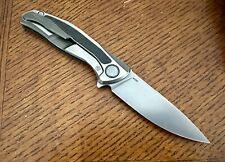 Shirogorov HATI GEN 3 M390 Black Techno Carbon MRBS Titanium Flipper Knife picture