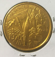 1970 Krewe Of Bacchus gold aluminum Mardi Gras Doubloon 