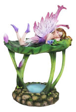 Water Garden Blonde Fairy Thumbelina Sleeping On Lotus Jewelry Tray Figurine picture