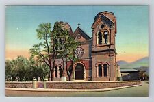 Santa Fe NM-New Mexico, The Cathedral Of St Francis Vintage Souvenir Postcard picture