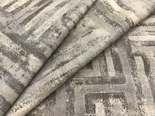 Kravet Modern Geometric Linen Print Fabric- Augusta / Beige Grey Charcoal 2 yds picture