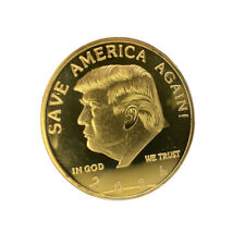 100Pc Gold 45Th President Donald Trump Plated Commemorative Coin Gift MAGA King picture