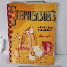 Vintage Stephenson's Apple Farm Restaurant 1971 4th Printing Recipes Cookbook picture