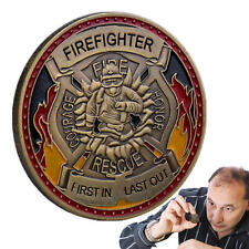 Firefighter Prayer Fireman First In Last Out Challenge Coin St Florian picture