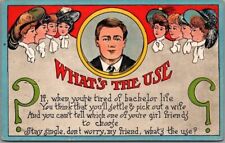 Vintage 1910s Romance Comic Greetings Postcard 