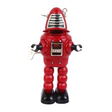 Vintage Red Robbie The Wind-Up Robot. Clock-Work Brand New All Metal picture
