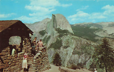 Yosemite National Park CA California, The Lookout Glacier Point Vintage Postcard picture