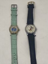 Vintage Original Bradley MICKEY MOUSE & Cinderella Wind Up Watches Working picture