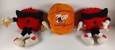 Qty 3 1987 7up Cool Spot Plush Toy Transforms Into Basketball Suction Cup Window picture