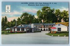 Santa Barbara California CA Postcard La Lola Lodge Coast Montecito 1958 Vintage picture