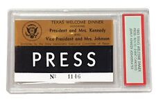 1963 Texas Welcome Dinner Press Badge President John Kennedy Assassination picture