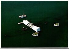 U.S.S. Arizona Memorial Pearl Harbor Hi Naval Ship Postcard Chrome Unposted 1398 picture